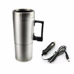Stainless steel thermos with car heating cable
