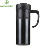 Portable black thermos