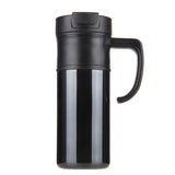 Portable black thermos