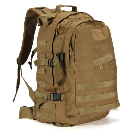 Military patterned camping backpack