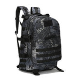 Military patterned camping backpack