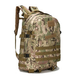 Military patterned camping backpack