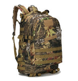 Military patterned camping backpack
