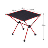 Portable, foldable aluminum table