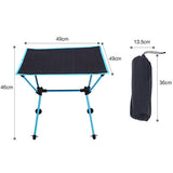 Portable, foldable aluminum table