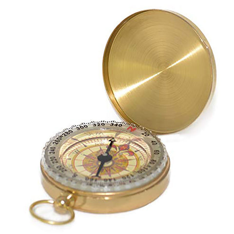 Pure copper portable clamshell compass