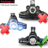 50000LM head lamp bag set (18650 battery life)