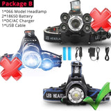 50000LM head lamp bag set (18650 battery life)