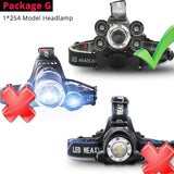 50000LM head lamp bag set (18650 battery life)