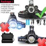 50000LM head lamp bag set (18650 battery life)