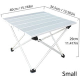 Versatile foldable aluminum table