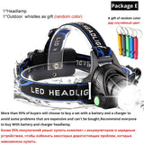 10000lum Powerful head lamp (2*18650 battery life)