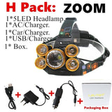 50000Lm strong head lamp