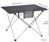 Portable, foldable aluminum table
