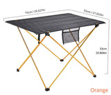 Portable, foldable aluminum table