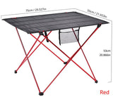 Portable, foldable aluminum table