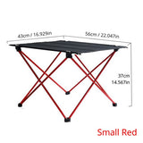 Portable, foldable aluminum table