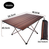 Portable, foldable aluminum table
