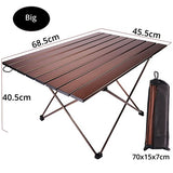 Portable, foldable aluminum table